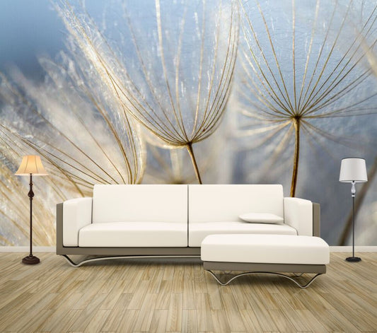 Wallpaper Murals Peel and Stick Removable Dandelion Flower Closeup High Quality