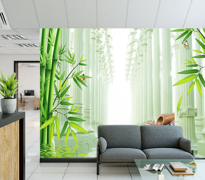 Wallpaper Murals Peel and Stick Removable Bamboo Trees Design High Quality