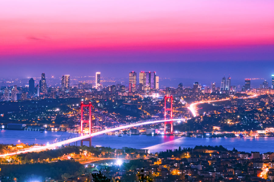 Bosphorus Bridge Sunset Istanbul Photograph Print 100% Australian Made