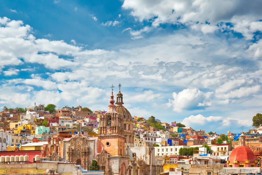 Cobbled Guanajuato City Skyline Photograph Print 100% Australian Made