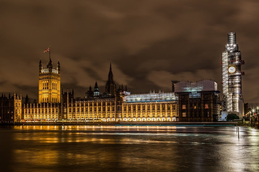 Saint Peter at Westminster Night View Photograph, London, England Print 100% Australian Made