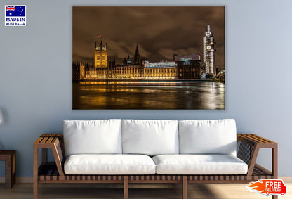 Saint Peter at Westminster Night View Photograph, London, England Print 100% Australian Made