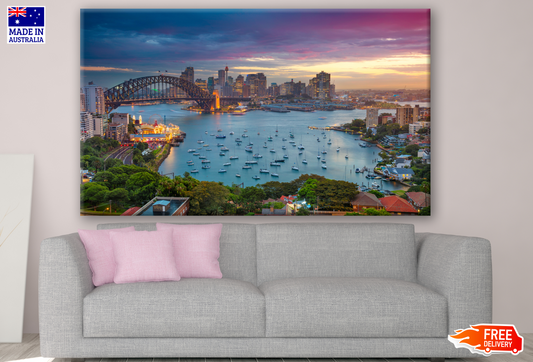 Stunning City Skyline View Photograph Print 100% Australian Made