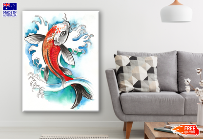 Colourful Fish Painting Print 100% Australian Made