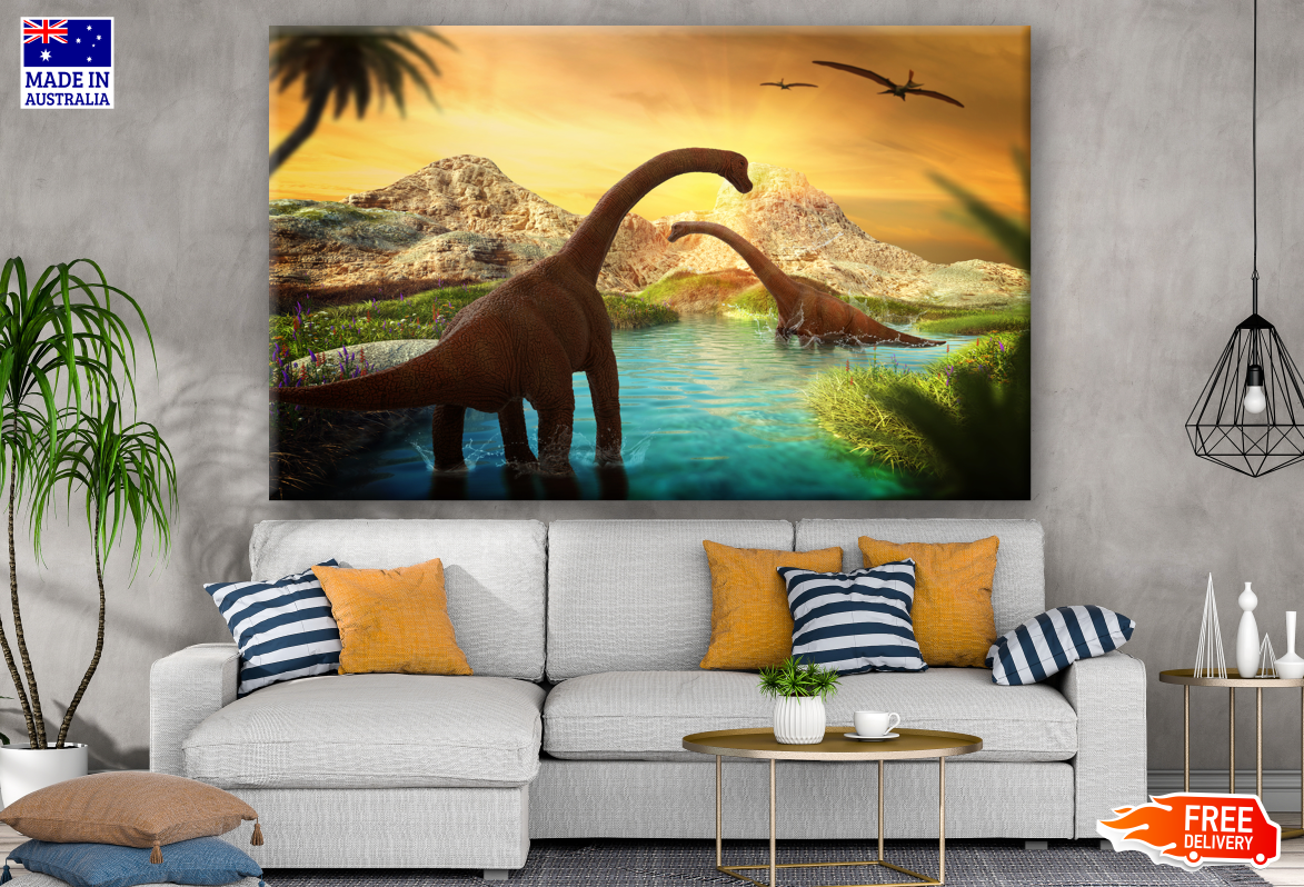 Dinosaur Painting Print 100% Australian Made