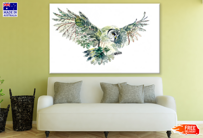 Flying Owl Painting Print 100% Australian Made