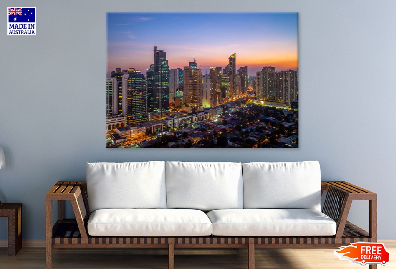 Makati City View Photograph in Manila Philippines Print 100% Australian Made