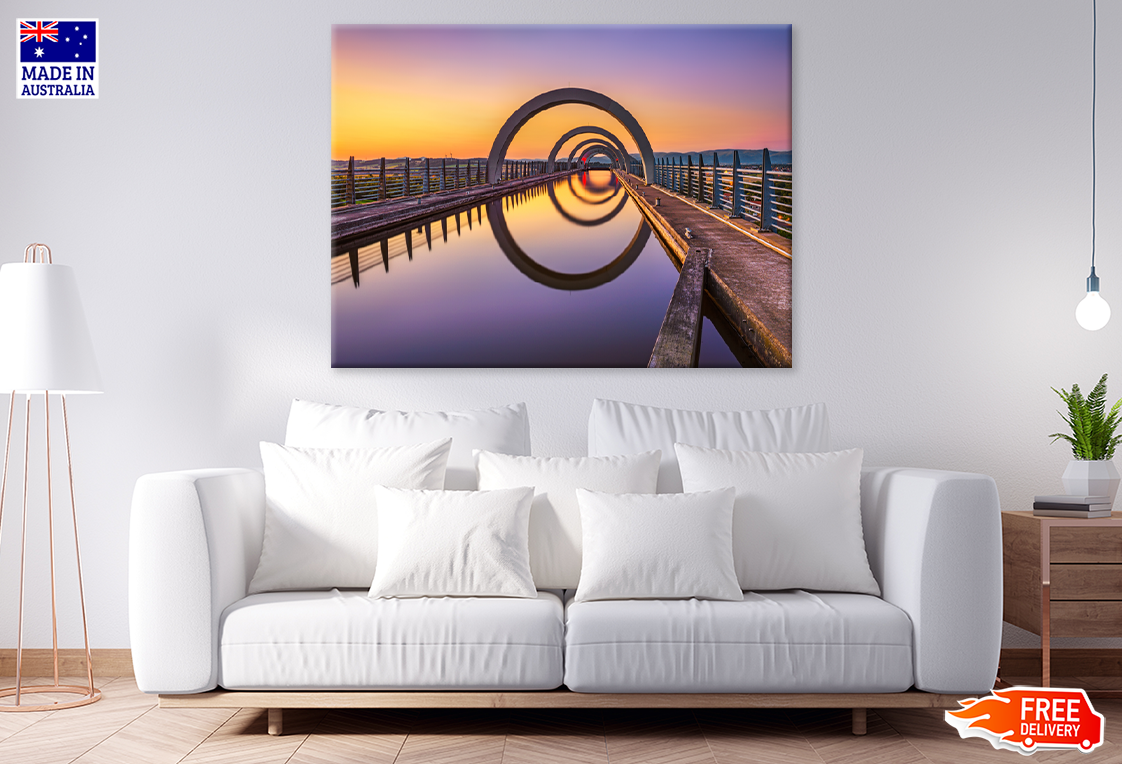 Falkirk Wheel at Sunset View Photograph Print 100% Australian Made