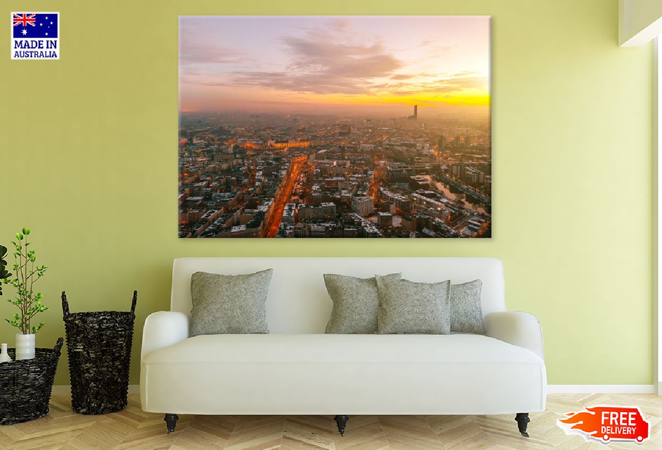 Polish City Wroclaw Sunset View Photograph Print 100% Australian Made