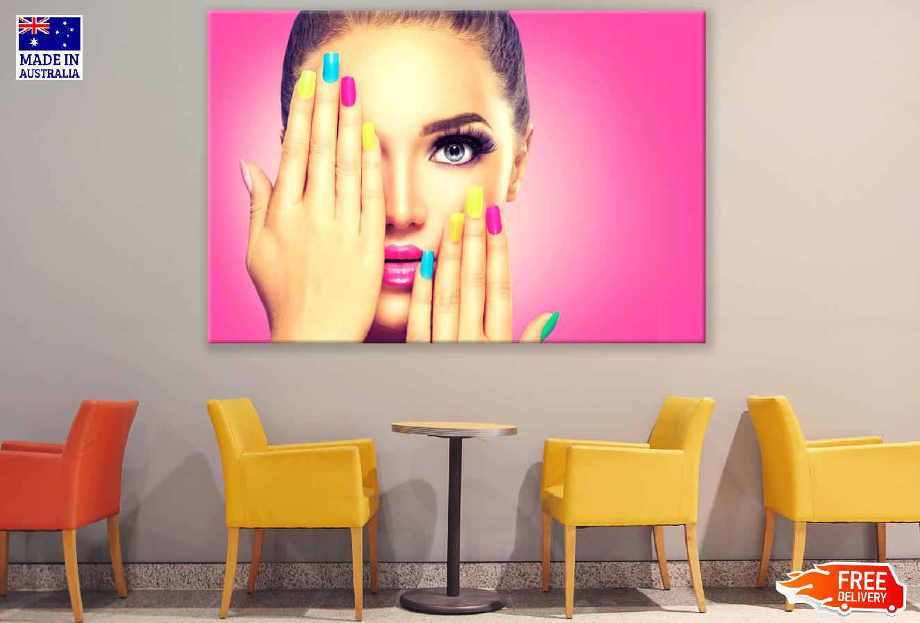 Girl Face with Nail Polish Photograph Print 100% Australian Made