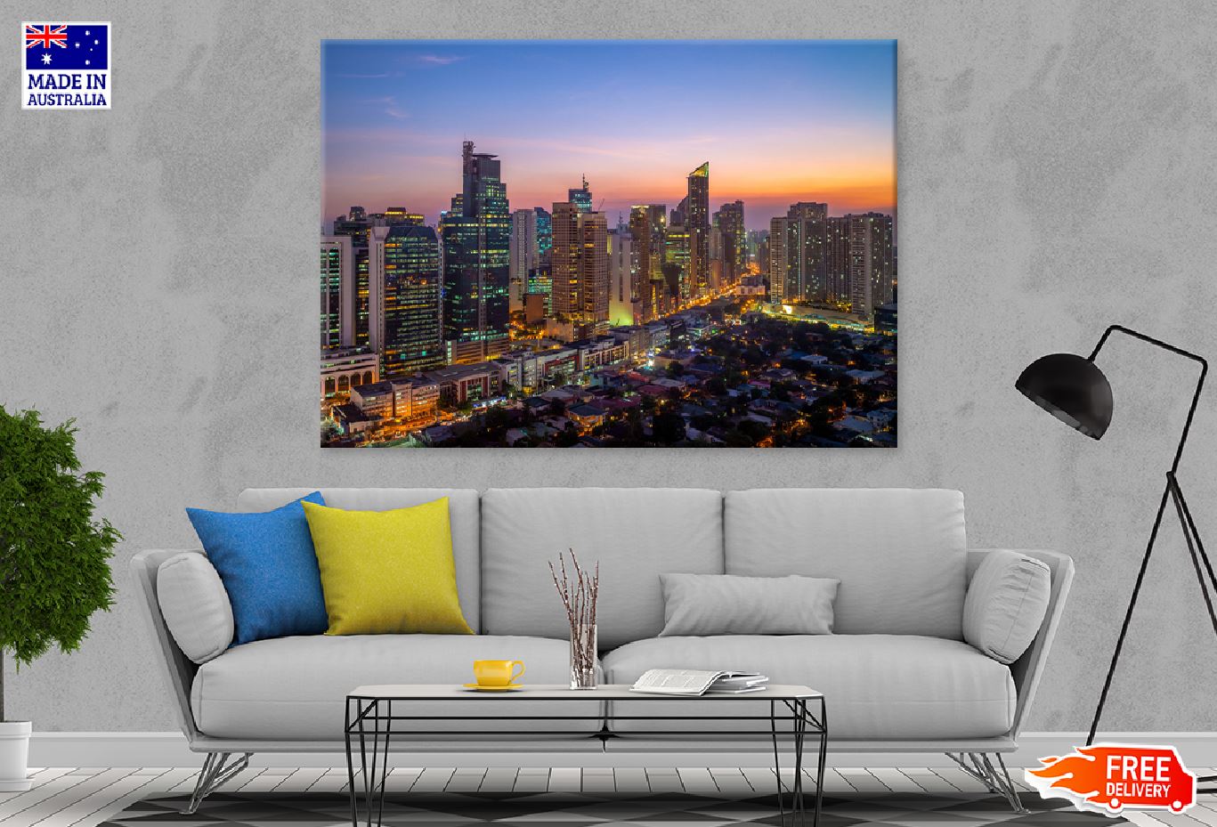 Makati City View Photograph in Manila Philippines Print 100% Australian Made