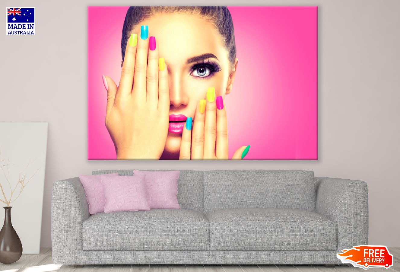 Girl Face with Nail Polish Photograph Print 100% Australian Made