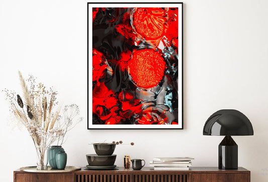 Red Black Blot Paint Abstract Design Home Decor Premium Quality Poster Print Choose Your Sizes