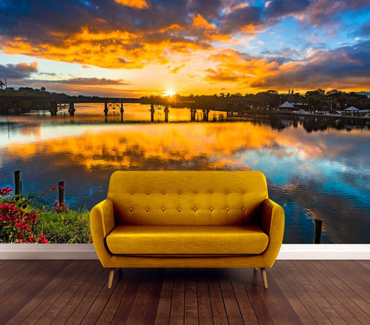 Wallpaper Murals Peel and Stick Removable Stunning Sunset View High Quality