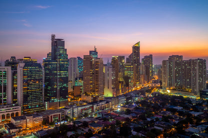 Makati City View Photograph in Manila Philippines Print 100% Australian Made