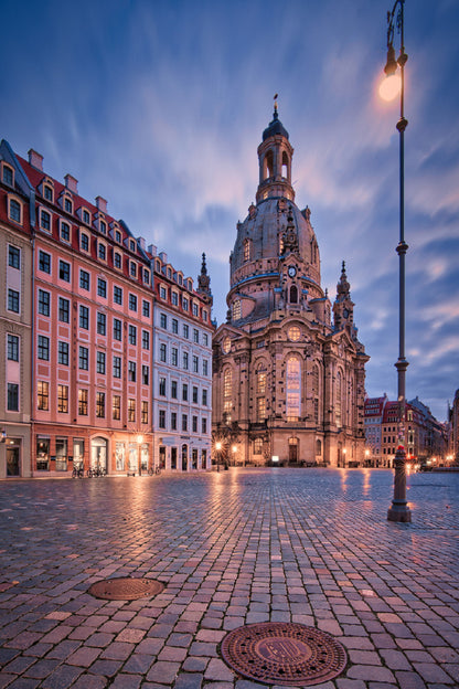 Lutheran Church Sunset Scenery in Dresden Print 100% Australian Made