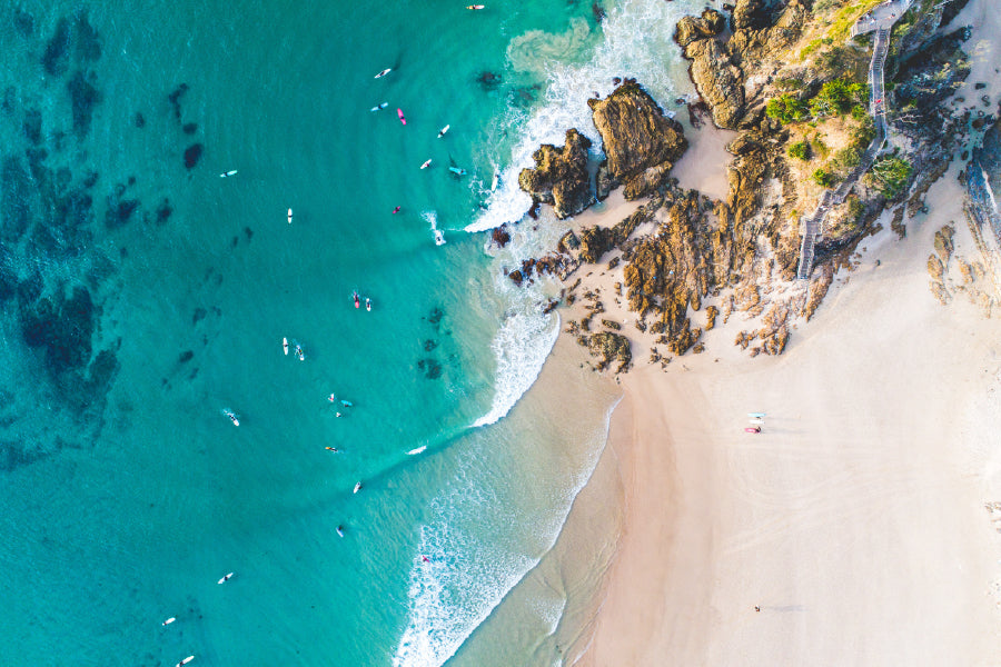 Aerial Noosa Byron Gold Coast View Photograph Home Decor Premium Quality Poster Print Choose Your Sizes