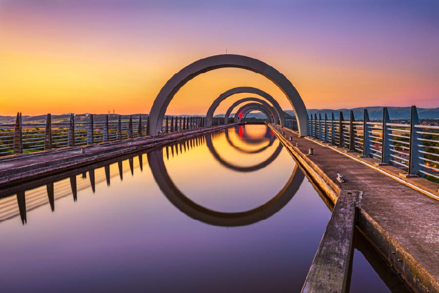 Falkirk Wheel at Sunset View Photograph Print 100% Australian Made