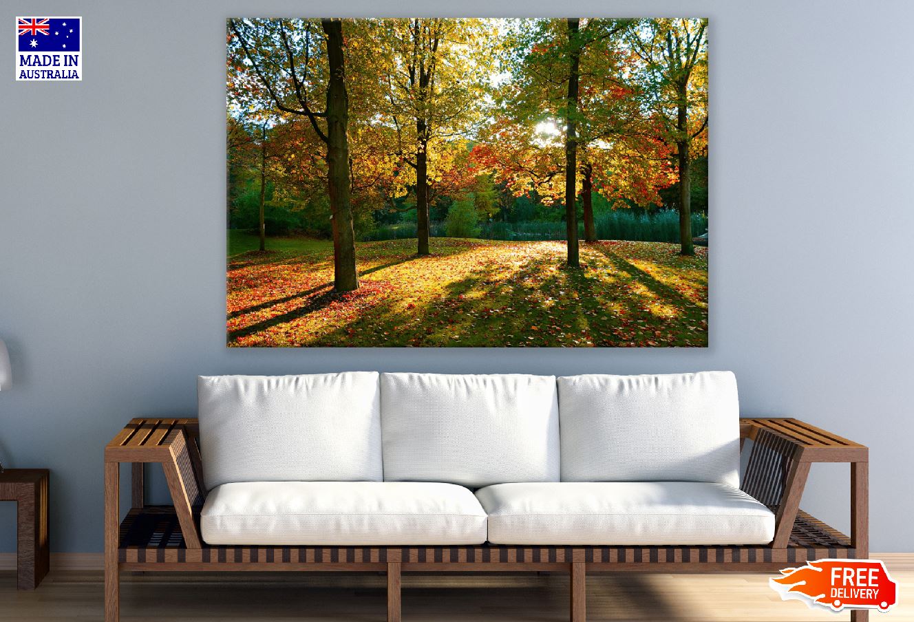 Maple Trees Autumn Scenery Photograph Print 100% Australian Made