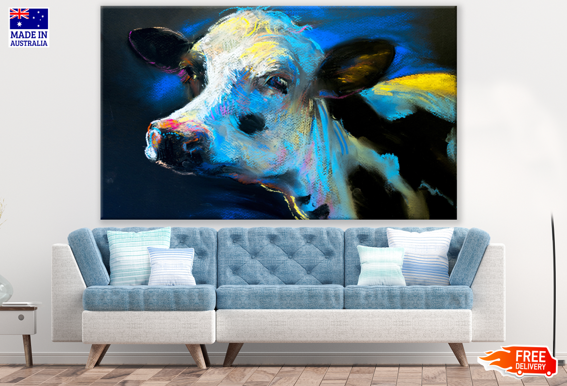 Cow Head Portrait Painting Print 100% Australian Made