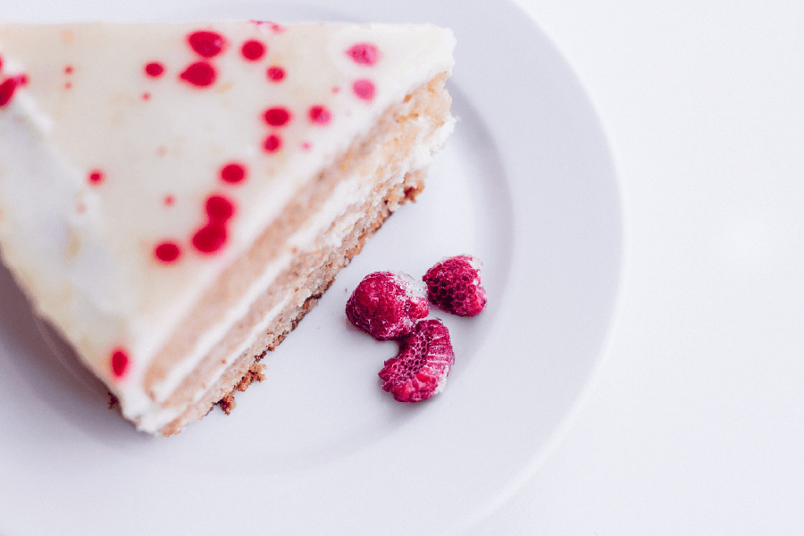 Dessert Cake With Strawberries Print 100% Australian Made