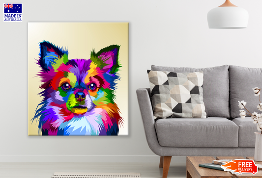 Abstract Colourful Dog Painting Print 100% Australian Made