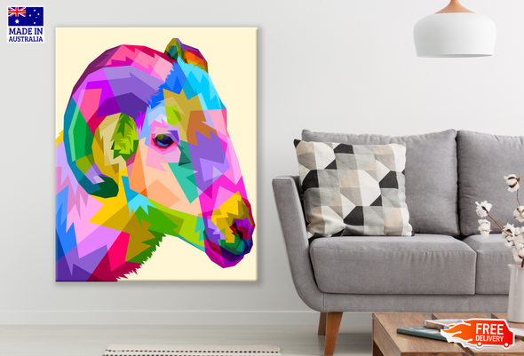 Abstract Colourful Sheep Painting Print 100% Australian Made