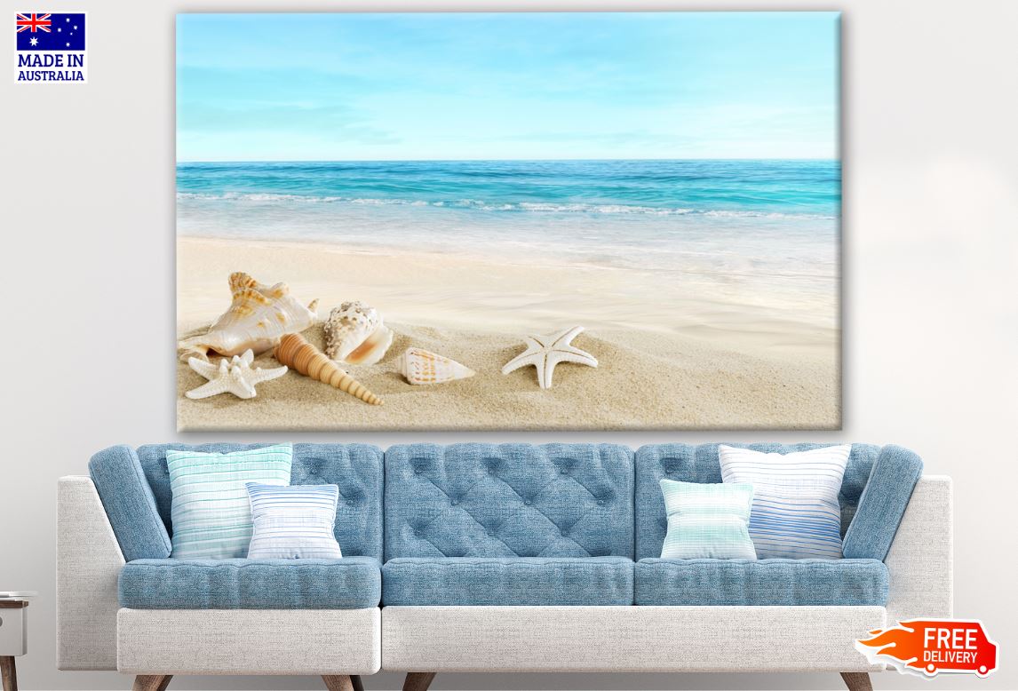 Beach Shore with Shells Photograph Print 100% Australian Made