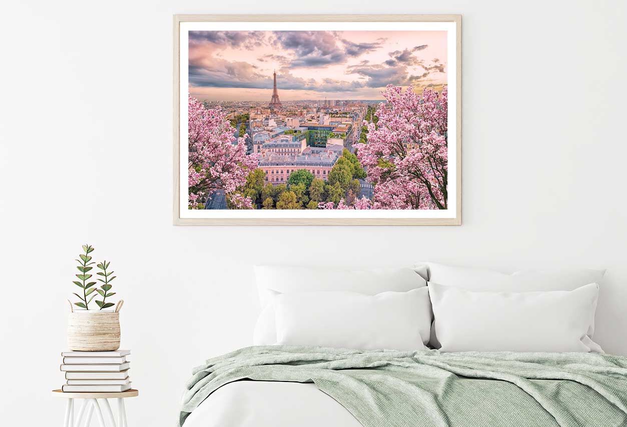 Paris City in Springtime Scenery Photograph Home Decor Premium Quality Poster Print Choose Your Sizes