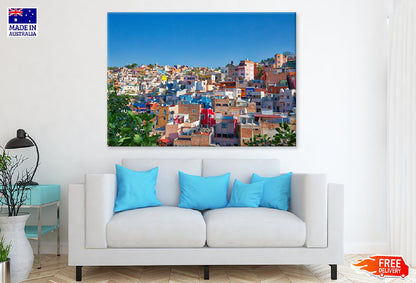 Guanajuato Colorful Houses View Photograph Print 100% Australian Made