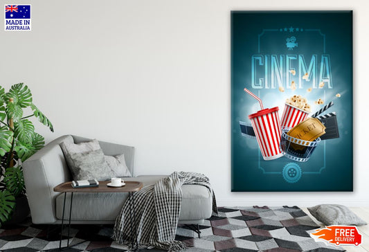 Cinema Pop Corn & Abstract Pop Art Design Print 100% Australian Made