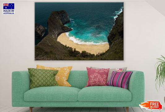 Nusa Penida Beach Aerial View Photograph Print 100% Australian Made