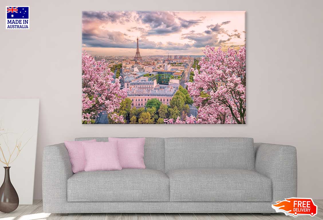 Paris City in Springtime Scenery View Photograph Print 100% Australian Made