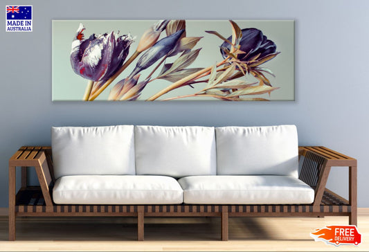 Panoramic Canvas 3D Floral Design High Quality 100% Australian made wall Canvas Print ready to hang