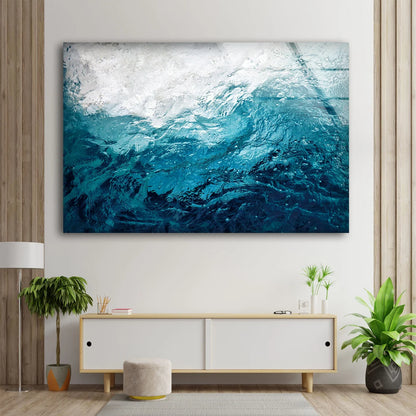 Blue Water Photograph Acrylic Glass Print Tempered Glass Wall Art 100% Made in Australia Ready to Hang