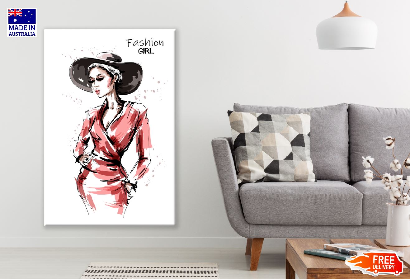 Girl with Coffee Cup Illustration Print 100% Australian Made