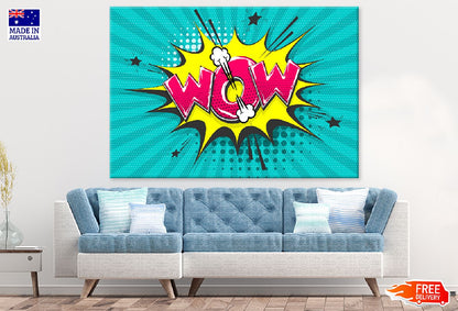 WOW Chat Bubble Illustration Design Print 100% Australian Made