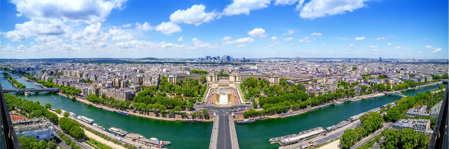 Panoramic Canvas Paris City Sky View High Quality 100% Australian Made Wall Canvas Print Ready to Hang