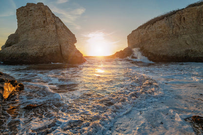 Bella Home Sun Light in Between Santa Cruz Rock Print Canvas Ready to hang