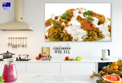 Rice With Curd & Curry View Print 100% Australian Made