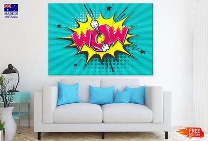 WOW Chat Bubble Illustration Design Print 100% Australian Made