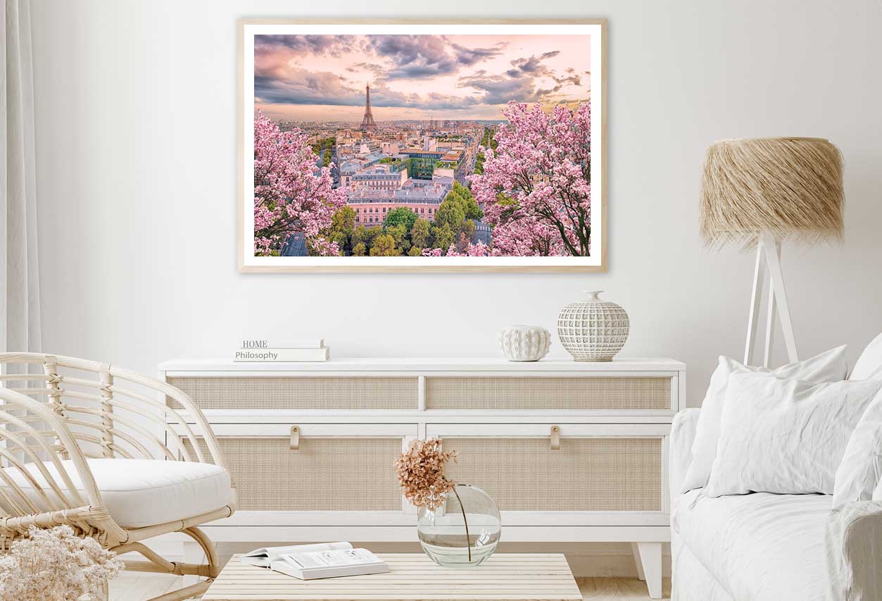 Paris City in Springtime Scenery Photograph Home Decor Premium Quality Poster Print Choose Your Sizes