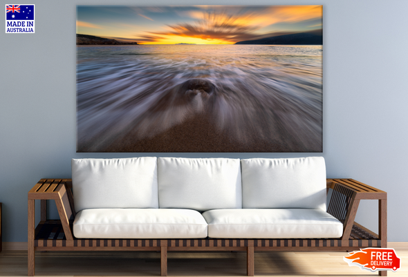Stunning Beach View Sunset Photograph Print 100% Australian Made