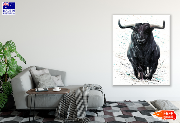 Walking Bull Watercolour Painting Print 100% Australian Made