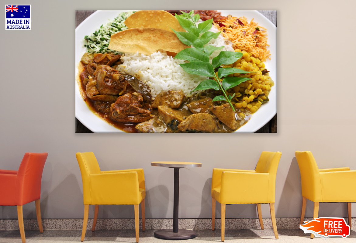 Rice & Cury Plate Kitchen & Restaurant Print 100% Australian Made