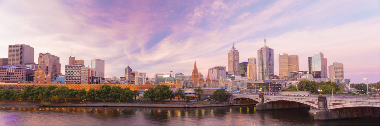 Panoramic Canvas City View Photograph High Quality 100% Australian made wall Canvas Print ready to hang