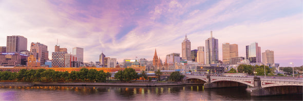 Panoramic Canvas City View Photograph High Quality 100% Australian made wall Canvas Print ready to hang