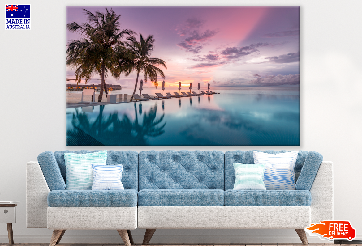 Pool & Beach View Print 100% Australian Made