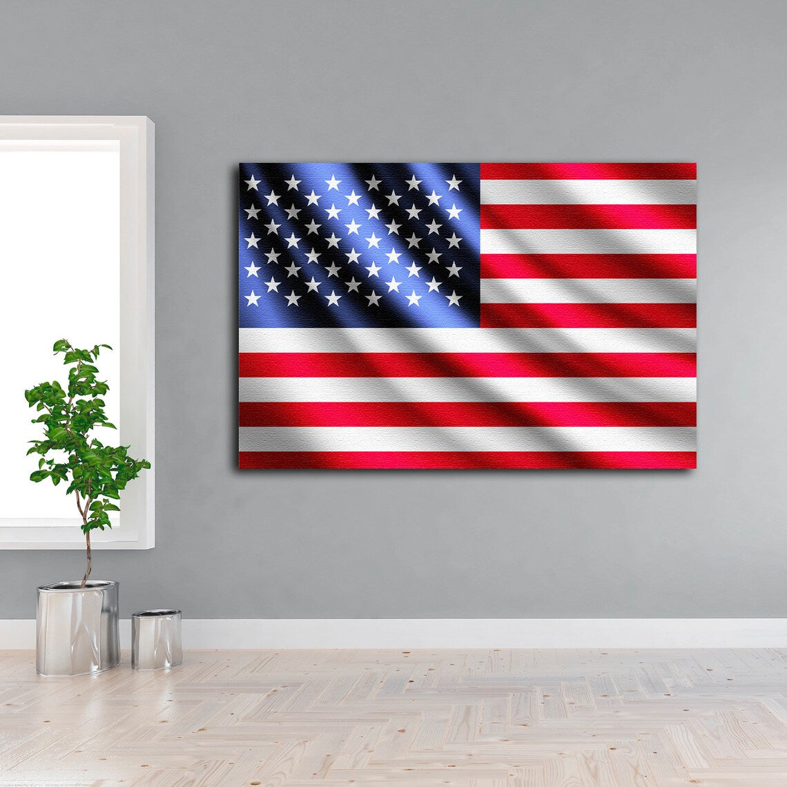 USA Flag Photograph Acrylic Glass Print Tempered Glass Wall Art 100% Made in Australia Ready to Hang