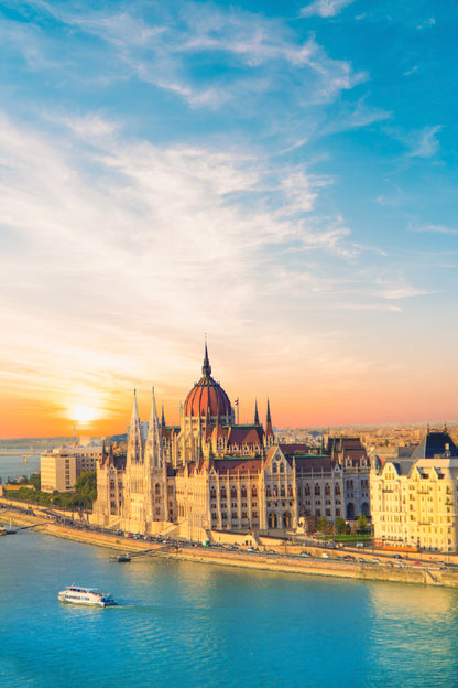 Danube River Budapest Sunset View Photograph Print 100% Australian Made